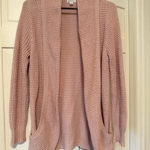 Market & Spruce Blush Open-Front Cardigan